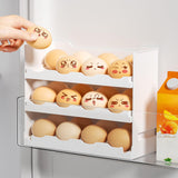 Maxbell 3 Tier Egg Holder Holds 24 Eggs Rolling Egg Holder for Drawer Cabinet Pantry