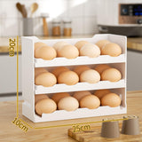 Maxbell 3 Tier Egg Holder Holds 24 Eggs Rolling Egg Holder for Drawer Cabinet Pantry