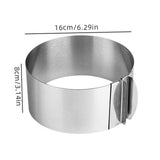 Maxbell Cake Mould Ring with Scaling DIY Pastry Tool Stainless Steel for Cake Pastry