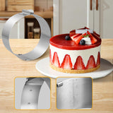 Maxbell Cake Mould Ring with Scaling DIY Pastry Tool Stainless Steel for Cake Pastry