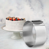 Maxbell Cake Mould Ring with Scaling DIY Pastry Tool Stainless Steel for Cake Pastry