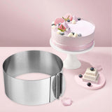Maxbell Cake Mould Ring with Scaling DIY Pastry Tool Stainless Steel for Cake Pastry