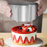 Maxbell Cake Mould Ring with Scaling DIY Pastry Tool Stainless Steel for Cake Pastry
