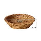 Maxbell Woven Fruit Basket Food Basket Serving Tray for Parties Entryway Table Snack 27cmx7cm