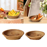 Maxbell Woven Fruit Basket Food Basket Serving Tray for Parties Entryway Table Snack 27cmx7cm