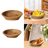 Maxbell Woven Fruit Basket Food Basket Serving Tray for Parties Entryway Table Snack 27cmx7cm