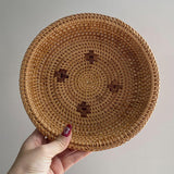 Maxbell Woven Fruit Basket Food Basket Serving Tray for Parties Entryway Table Snack 27cmx7cm