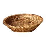 Maxbell Woven Fruit Basket Food Basket Serving Tray for Parties Entryway Table Snack 22cmx6cm