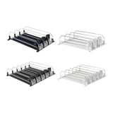 Maxbell Drink Organizer for Fridge Waterproof for Garage Commodity Shelves Household 3 row black