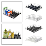 Maxbell Drink Organizer for Fridge Waterproof for Garage Commodity Shelves Household 3 row black