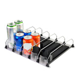 Maxbell Drink Organizer for Fridge Waterproof for Garage Commodity Shelves Household 3 row black