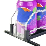 Maxbell Drink Organizer for Fridge Waterproof for Garage Commodity Shelves Household 3 row black