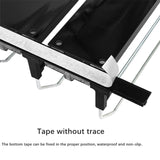 Maxbell Drink Organizer for Fridge Waterproof for Garage Commodity Shelves Household 3 row black