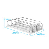 Maxbell Drink Organizer for Fridge Waterproof for Garage Commodity Shelves Household 3 row white