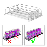 Maxbell Drink Organizer for Fridge Waterproof for Garage Commodity Shelves Household 3 row white