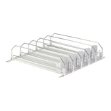 Maxbell Drink Organizer for Fridge Waterproof for Garage Commodity Shelves Household 5 row white