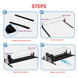 Maxbell Drink Organizer for Fridge Durable for Commodity Shelves Supermarkets Garage 3 row black