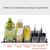 Maxbell Drink Organizer for Fridge Durable for Commodity Shelves Supermarkets Garage 3 row black