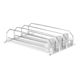 Maxbell Drink Organizer for Fridge Durable for Commodity Shelves Supermarkets Garage 3 row white