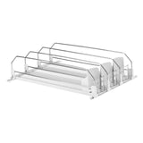 Maxbell Drink Organizer for Fridge Durable for Commodity Shelves Supermarkets Garage 3 row white