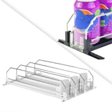 Maxbell Drink Organizer for Fridge Durable for Commodity Shelves Supermarkets Garage 3 row white