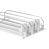 Maxbell Drink Organizer for Fridge Durable for Commodity Shelves Supermarkets Garage 3 row white