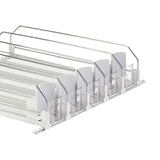 Maxbell Drink Organizer for Fridge Durable for Commodity Shelves Supermarkets Garage 5 row white