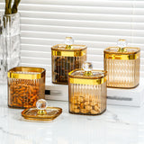 Maxbell Food Storage Container Jar with Lid Food Canister for Spice Serving Tea Brown