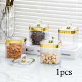 Maxbell Food Storage Container Jar with Lid Food Canister for Spice Serving Tea Gold