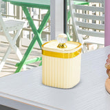 Maxbell Food Storage Container Jar with Lid Food Canister for Spice Serving Tea Yellow