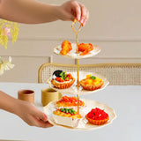 Maxbell Cupcake Stand Dessert Fruit Candy Display Plate for Countertop Desktop Party L