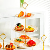 Maxbell Cupcake Stand Dessert Fruit Candy Display Plate for Countertop Desktop Party L