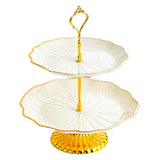 Maxbell Cupcake Stand Dessert Fruit Candy Display Plate for Countertop Desktop Party M with Foot