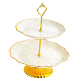 Maxbell Cupcake Stand Dessert Fruit Candy Display Plate for Countertop Desktop Party M with Foot