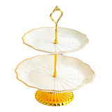 Maxbell Cupcake Stand Dessert Fruit Candy Display Plate for Countertop Desktop Party M with Foot