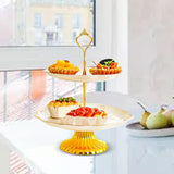 Maxbell Cupcake Stand Dessert Fruit Candy Display Plate for Countertop Desktop Party M with Foot