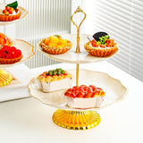 Maxbell Cupcake Stand Dessert Fruit Candy Display Plate for Countertop Desktop Party M with Foot