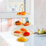 Maxbell Cupcake Stand Dessert Fruit Candy Display Plate for Countertop Desktop Party L with Foot