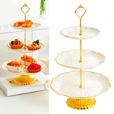 Maxbell Cupcake Stand Dessert Fruit Candy Display Plate for Countertop Desktop Party L with Foot