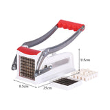 Maxbell Manual French Fry Cutter Practical Potato Cutter for Carrots Cucumbers Fruit Red