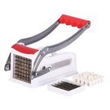Maxbell Manual French Fry Cutter Practical Potato Cutter for Carrots Cucumbers Fruit Red