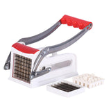 Maxbell Manual French Fry Cutter Practical Potato Cutter for Carrots Cucumbers Fruit Red