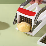 Maxbell Manual French Fry Cutter Practical Potato Cutter for Carrots Cucumbers Fruit Red