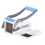 Maxbell Manual French Fry Cutter Practical Potato Cutter for Carrots Cucumbers Fruit Blue