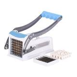 Maxbell Manual French Fry Cutter Practical Potato Cutter for Carrots Cucumbers Fruit Blue