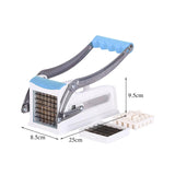 Maxbell Manual French Fry Cutter Practical Potato Cutter for Carrots Cucumbers Fruit Blue