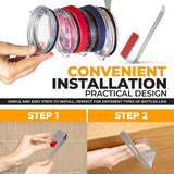 Maxbell Under Cabinet Mount Tumbler Lid Organizer Easy Installation for Shop Cabinet