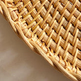 Maxbell Rattan Serving Tray Snack Tray Rattan Woven Tray for Bathroom Picnic Kitchen