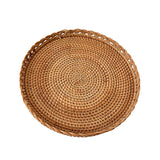 Maxbell Rattan Serving Tray Snack Tray Rattan Woven Tray for Bathroom Picnic Kitchen