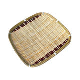 Maxbell Bamboo Basket Versatile Handmade Basket for Bedroom Countertops Laundry Room 24x24cm